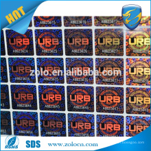 Custom designed anti fake hologram label, 3d holographic label